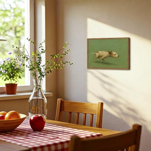 Funny Dog with Zoomies Wall Art Cute Terrier Dog Running Wall Decor Picture - Image 6