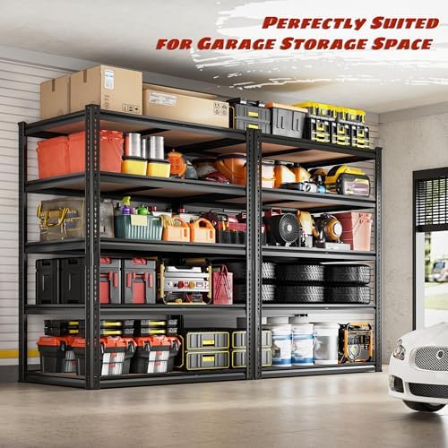 ROOMFAVE 2250LBS Storage Shelves Heavy Duty, 5 Tier, 35.56" W - Image 4