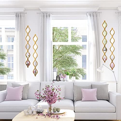 Qunclay 4 Pcs Teardrop Mirror Wall Art Decorative Mirror Wall Decor - Image 4