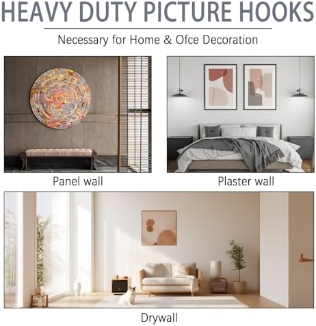 Picture Hangers Hooks 20Pcs, Heavy Duty Drywall Hooks Holds Up to 100 lbs - Image 7