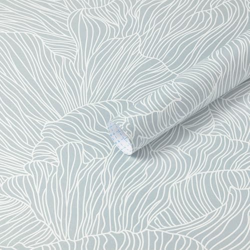 Heroad Blue Peel and Stick Wallpaper Boho Contact Paper 17.3"x78.7" Neutral by HeroadBrand
