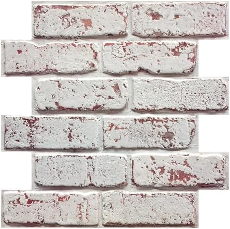 COMSTICKC 3D Faux Brick Wall Panels Peel and Stick by COMSTICKCDECOR