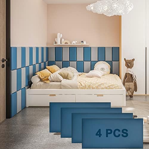 YLL YLL 4PCS Anti-Collision Wall Padding 3D Peel and Stick Headboard by YLLYLL