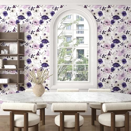 Laatse Floral Botanical Peel and Stick Wallpaper 17.5" x 393" - Image 3