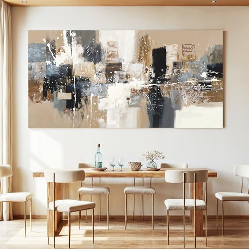 Large Brown Abstract Canvas Art Wall Decor - Image 5
