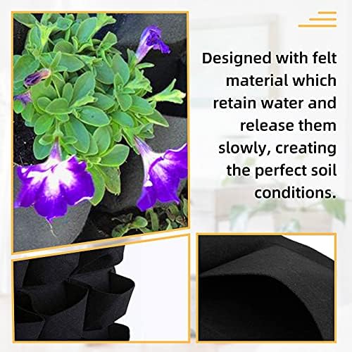Hanging Planting Grow Bags, 36 Pockets Hanging Vertical Wall Planter Wall - Image 3