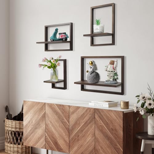 Floating Shelves for Wall, Decorative Wall Shelves, Plants Shelf Framed - Image 2