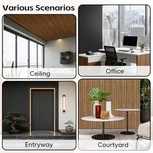 RITOLLO WPC Slat Wall Panels, 90.5 x 7.9 x 0.8Inches 10Pack 3D Accent Wall - Image 7