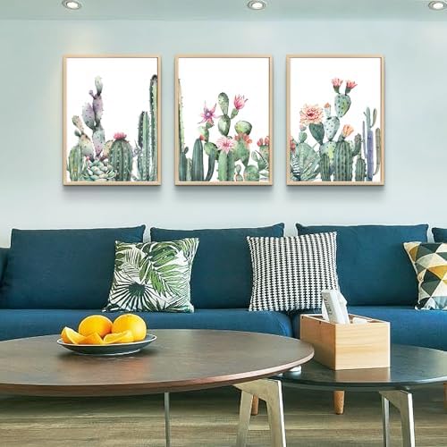TTHYUEWS Large Boho Wall Art For Living Room Wood Framed Wall Decor For Bedroom - Image 3