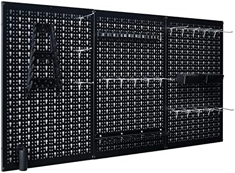 Ultrawall Peg Board Wall Organizer 4 ft. Metal Garage Wall Pegboard - Image 4