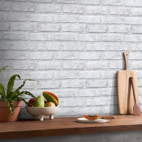 3D Peel and Stick Faux Brick Wall Panels 11.8" x 11.8" 10-Pack - Image 2