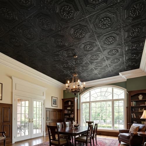Nuanchu 30 Pcs 13.8 x 13.8 Inch Ceiling Tiles Peel and Stick - Image 6
