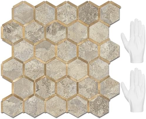 STICKGOO Hexagon Peel and Stick Backsplash Tile, Stick on Backsplash by STICKGOO