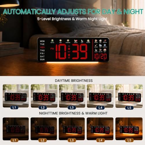 Hoifen 16" Large Digital Wall Clock - Image 4
