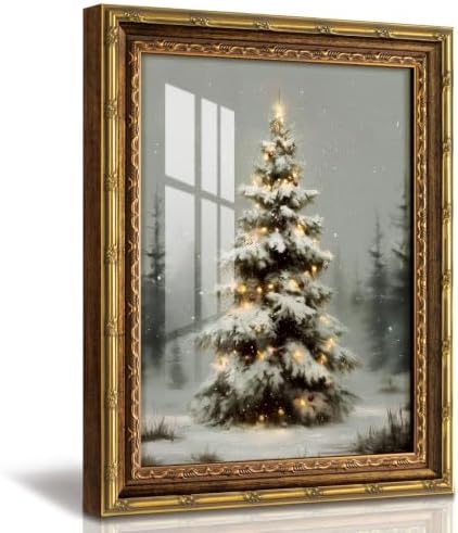 InSimSea Vintage Santa Christmas Tree Wall Art by InSimSeaArt