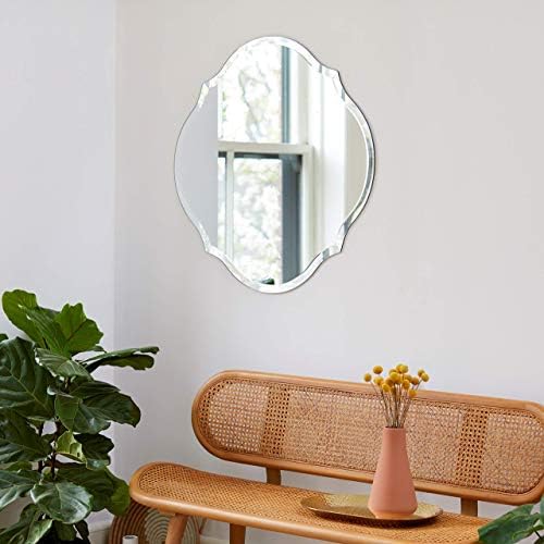 Better Bevel Frameless Round Mirror | 30" x 30" Bathroom Wall Mirror w/Beveled - Image 2