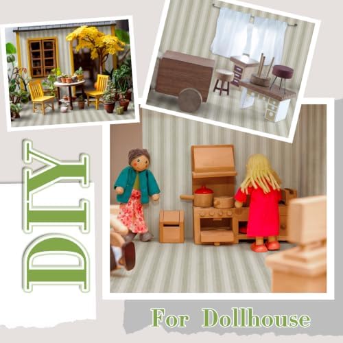 Flutesan 12 Pcs Miniature Dollhouse Wallpaper, Vintage Stripes - Image 6