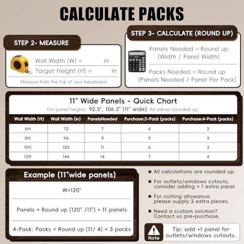 RITOLLO 8 Pack Wood Slat Wall Panels, 62 Sq Ft Coverage, Dark Walnut - Image 6