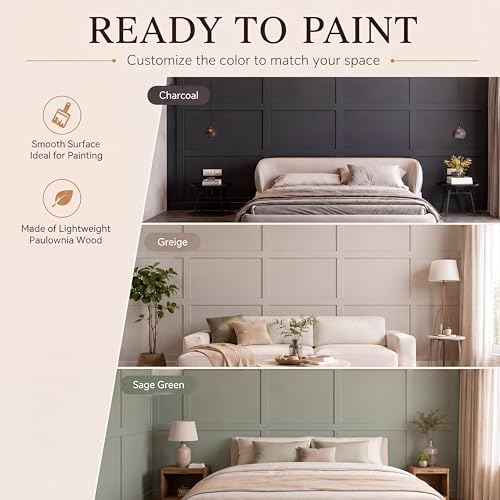 Paulownia Wood Wall Panel Board Batten Panel Kit 12.14 ft x 8 ft - Image 6