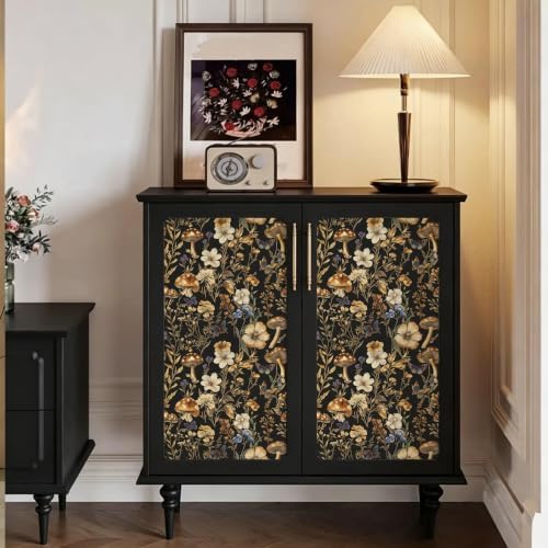 Froluya Mushroom Wallpaper Peel and Stick Dark Contact Paper 16.9” x 196.8” - Image 3
