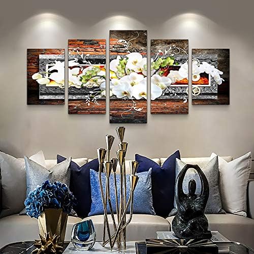 5 piece canvas wall art for living room Decorations Prints Orchid picture Large - Image 6