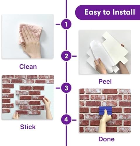 3D Faux Brick Wall Panels Peel and Stick, Designed - Image 6