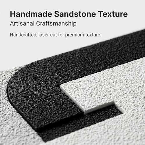 YHTCSXMD 3D LED Wall Art with Silent Clock, Modern Sandstone Wall Decor - Image 5