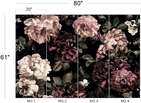 Luxurious Moody Dark Romantic Peony Floral Pattern Wallpaper - Image 5