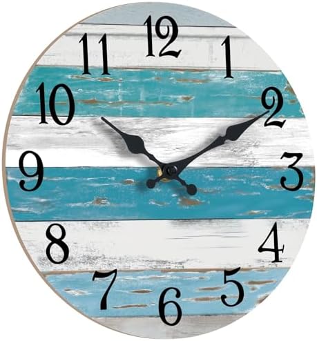 KECYET 14 Inch Wall Clock Battery Operated Silent Non Ticking Beach - Image 4