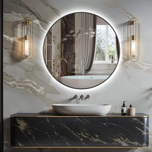 Niccy 30" Round LED Bathroom Backlit Mirror by Niccy