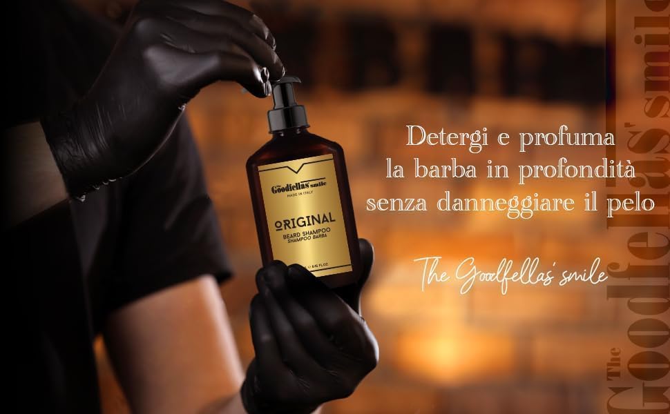 The Goodfellas' smile. Nourishing Beard Shampoo, 250ml/8.5 oz, Made in Italy, Sea Citrus