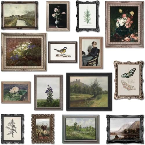 LANCHI95 15 Pcs Moody Vintage Wall Art by LANCHI95