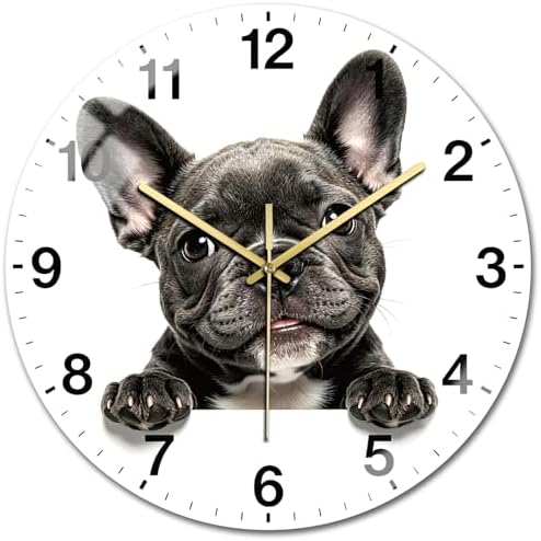 peacoblue Bulldog Wall Clocks Battery Operated by PEACOBLUE