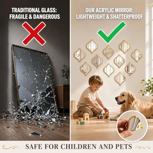 12Pcs Acrylic Mirrors for Wall Decor - Image 4