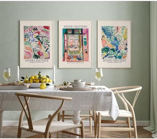 Baccone Henri Matisse Wall Art Set of 3 Colorful Abstract Poster Aesthetic - Image 4