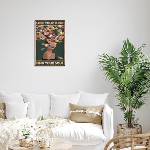 Vintage Lose Your Mind Find Your Soul Posters Room Aesthetics Dark Green - Image 6