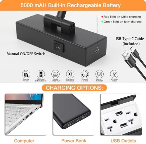 Tassuowell Battery Powered Picture Light - Image 6