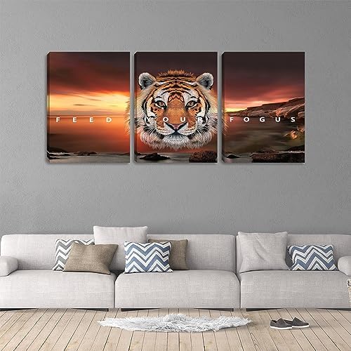 Yetaryy Large 3 Pieces Motivational Tiger Wall Art Inspirational Posters - Image 2