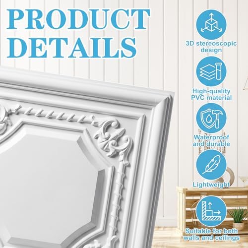 RattanView 33 Pack PVC 3D Wall Panels - Image 4