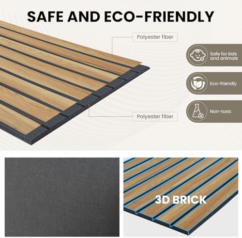 Acoustic Wall Panels, 4 Pack 47.2"x23.6" High Density Neutral Decorative Noise - Image 4
