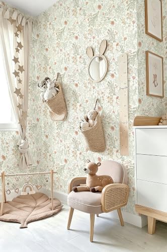 Floral Peel and Stick Wallpaper Vintage Floral Contact Paper 17.3" x 78.7" - Image 6