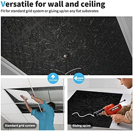 Art3d Spanish Floral Drop Ceiling Tiles, 24 x 24 in - Image 5