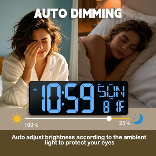Digital Wall Clock Large Display: 16.5" LED Digital Clock - Image 5