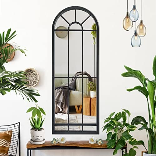 HQiJun Wall Mirror Window Decorative Mirrors Arched Farmhouse by HQiJun