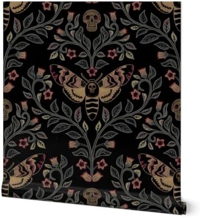 Spoonflower Death Head Moth Peel and Stick Wallpaper by Spoonflower