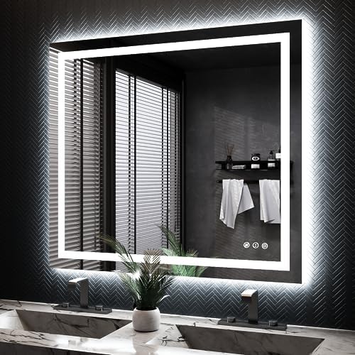 ISKM 40x36 LED Mirror for Bathroom, Front and Back Lit by ISKM-IStillKeepMovin