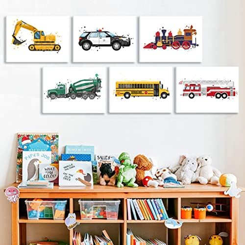 IARTTOP Car Room Decor for Boys Construction Transportation Trains Kids Toddler - Image 4