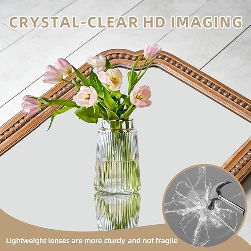 36x24 Inch Farmhouse Arch Wall Mirror Wood Beaded Framed - Image 3