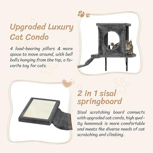 12-in-1 Cat Wall Shelves, Modern Wall-Mounted Cat Furniture - Image 6