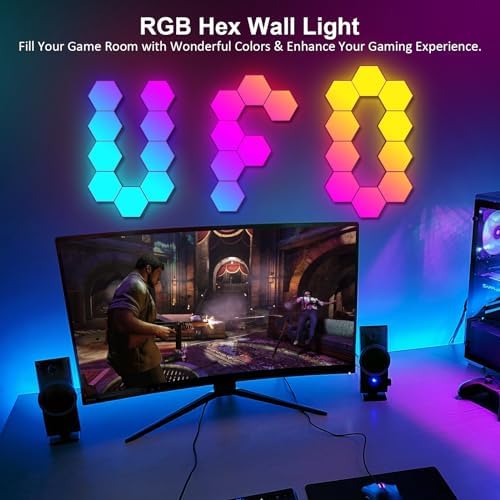 OJQ 20 Pack Hexagon Lights Wall RGB Panel - Image 2